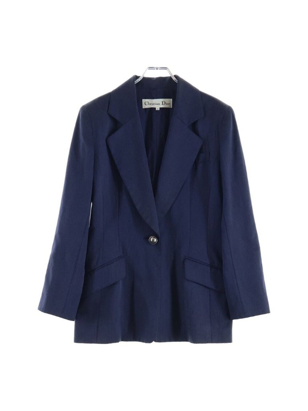 Dior Silk Wool Tailored Jacket Navy
